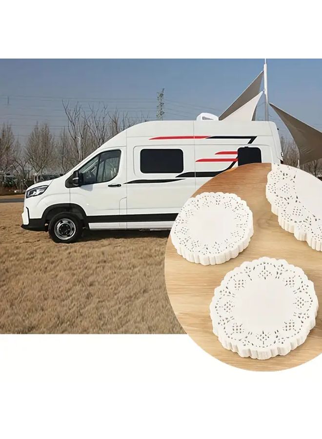 100 Sheets Round Lace Paper Placemats Oil Absorbing Baking Mats For Pizza Cake Pastry Floral Patterns - Image 5